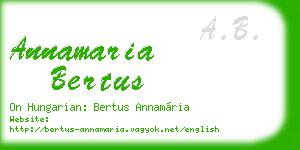 annamaria bertus business card