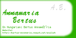 annamaria bertus business card